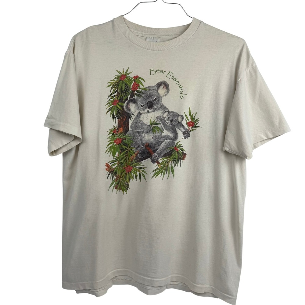 VTG 90s Koala Bear Animal‎ Nature Graphic T-Shirt S.S. Indie Skater Grunge L/XL